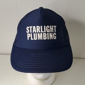 VTG Starlight Plumbing Mesh Back Trucker Cap Snapback Hat Advertising Logo